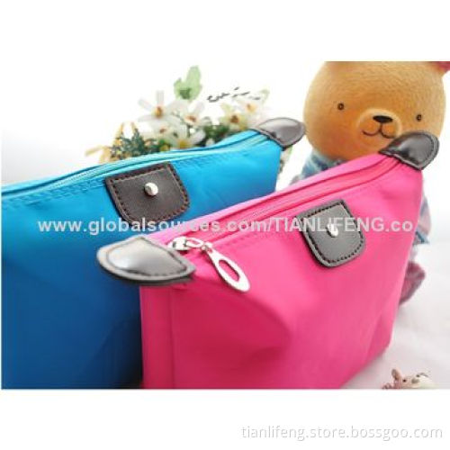 Zip folding colourful cosmetic bag